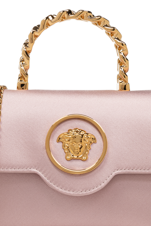 Versace Pink Fabric Shoulder Bag